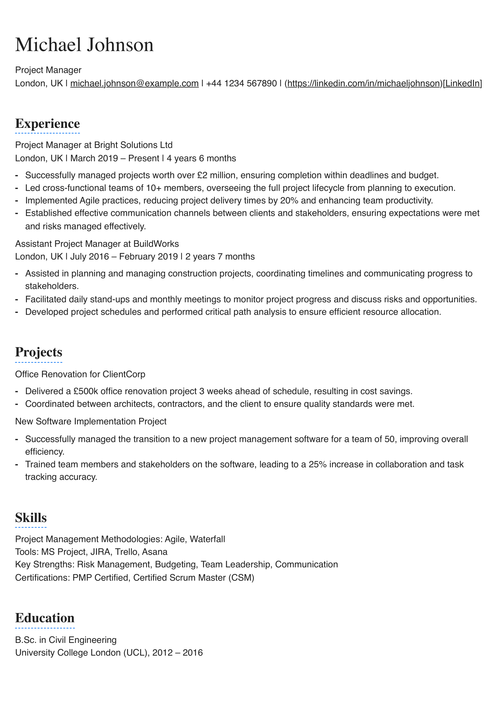 Resume Example