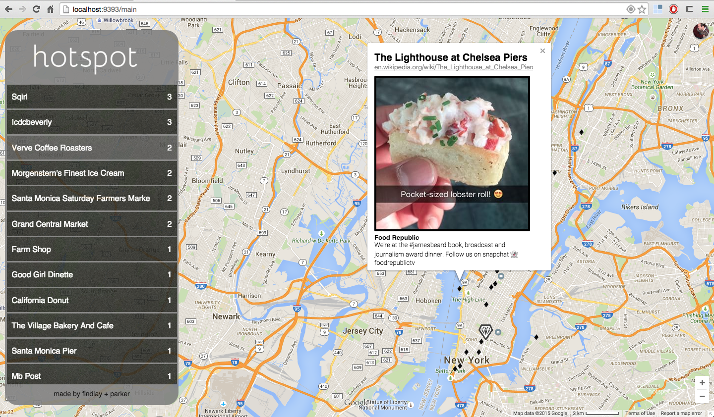 GitHub - finvansant/Hotspot: :fire: View trending locations based off ...