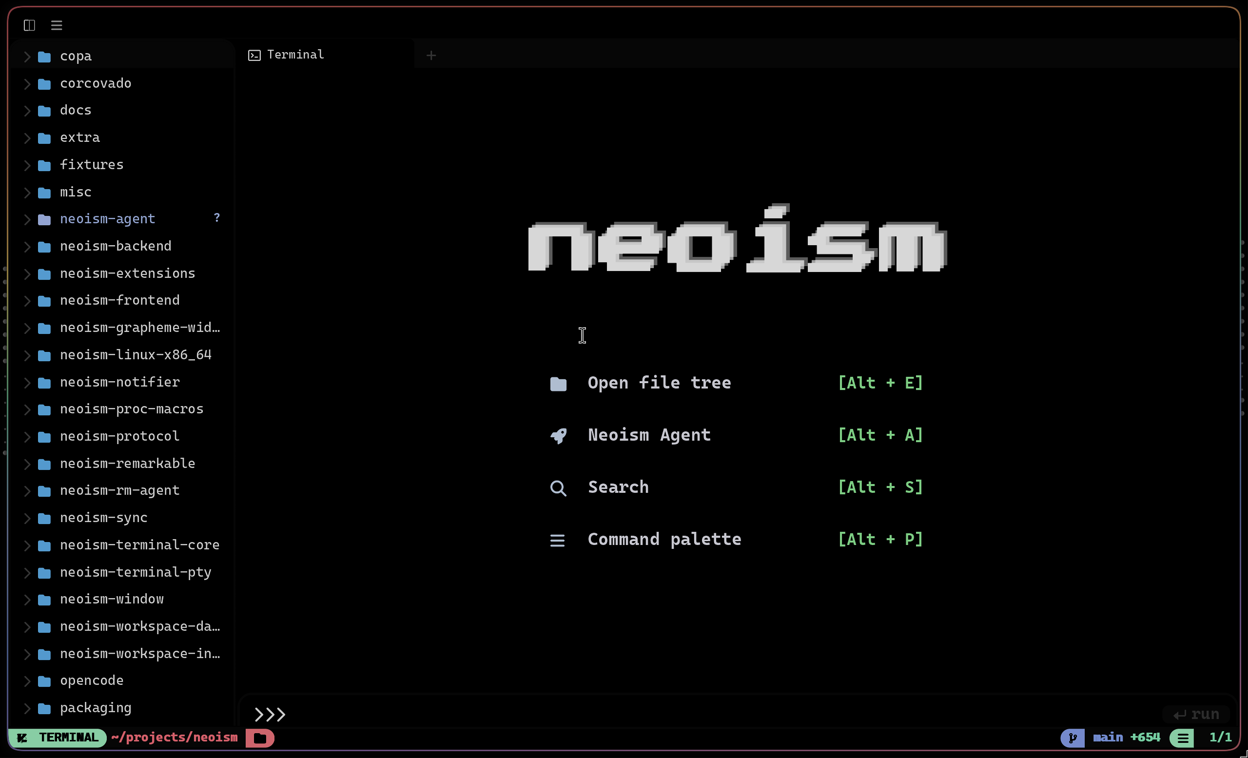Neoism terminal