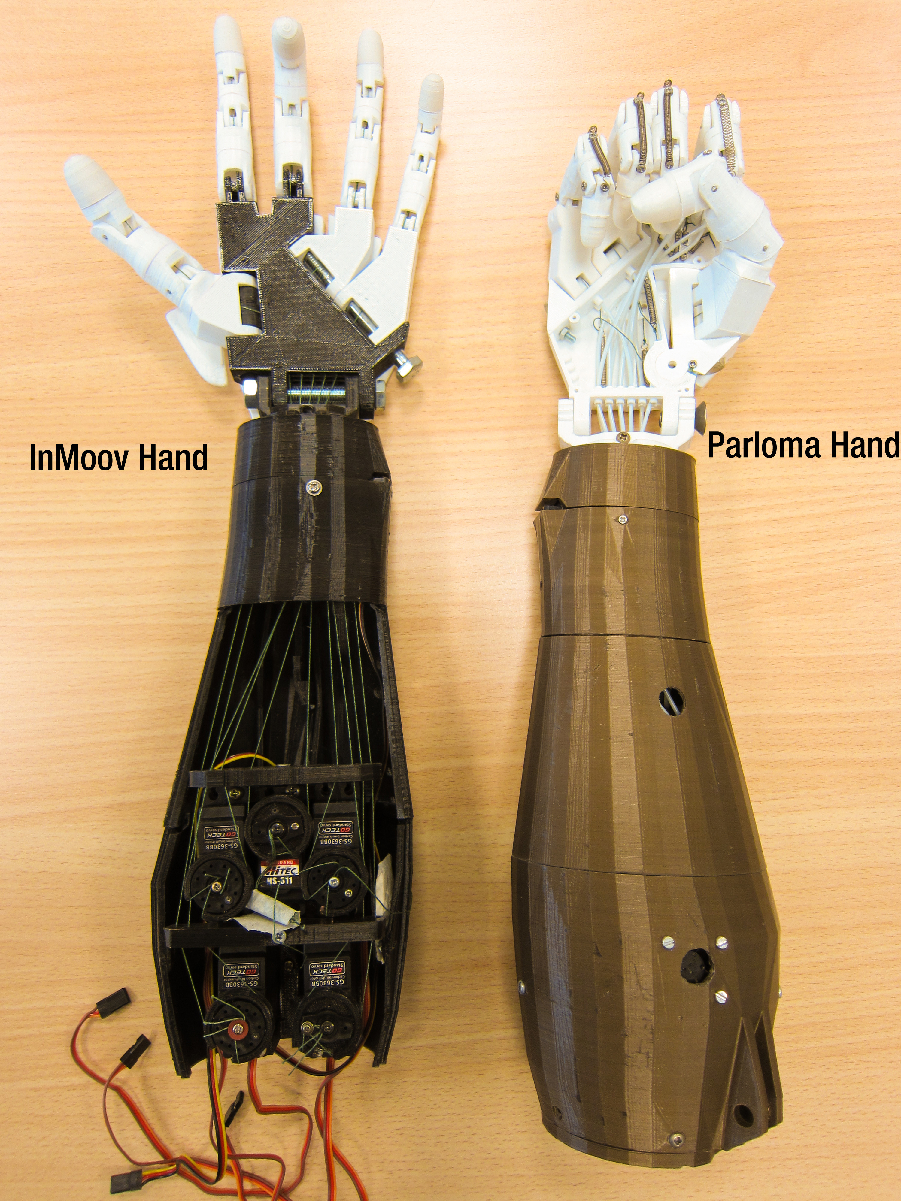 InMoov Hand and Parloma Hand