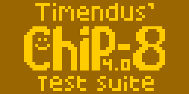 CHIP-8 logo, shown on the display