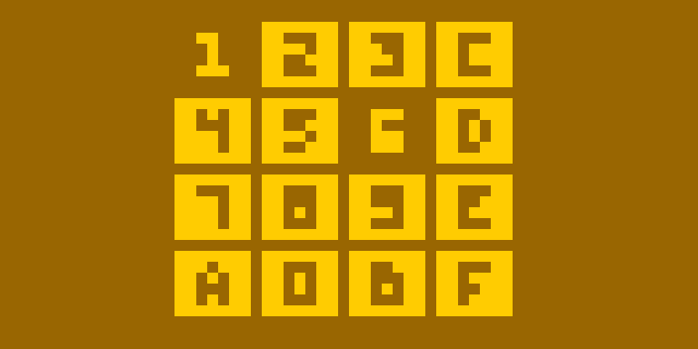 The ExA1 keypad test, when pressing keys 1 and 6