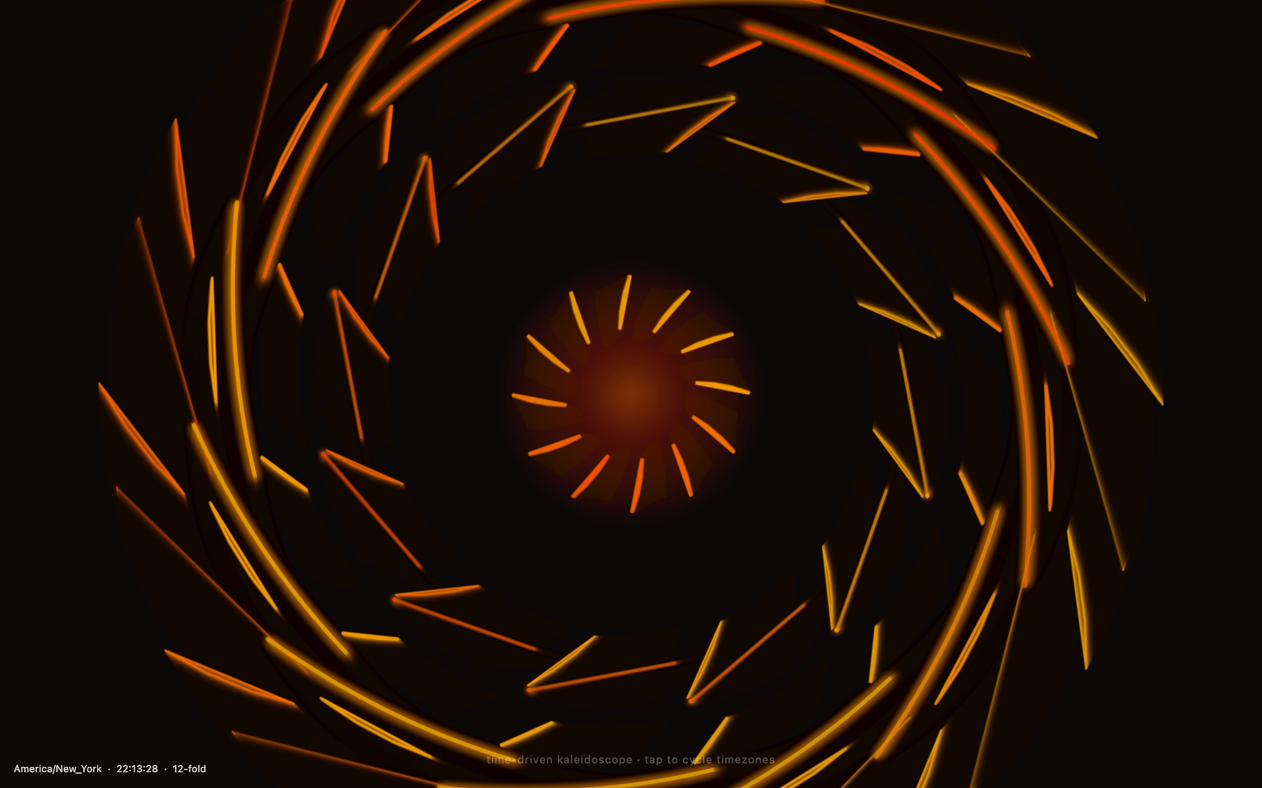 tessellate: A kaleidoscope set by the time of day
