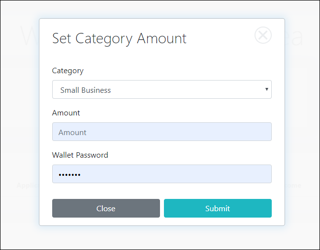 Set Category Amount