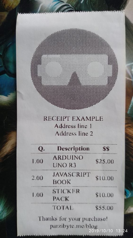 Ticket printed by using CSS HTML & JS only