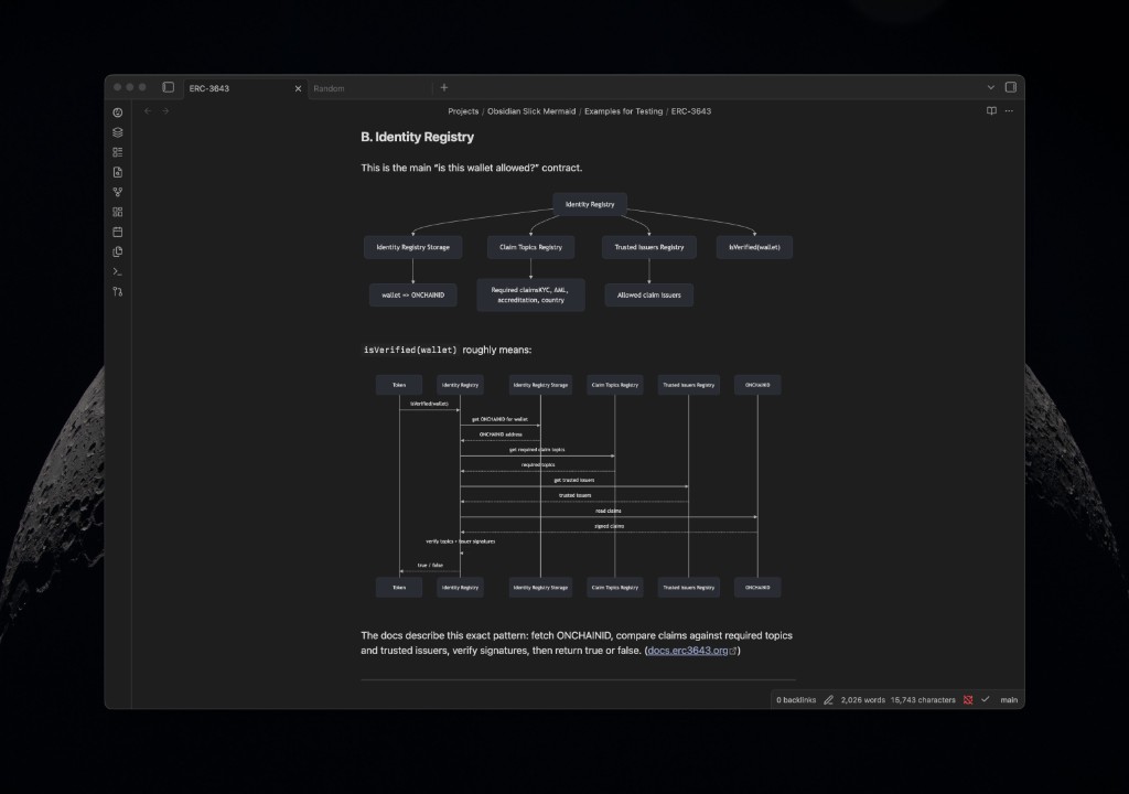 Slick Mermaid in dark mode — flow and sequence diagrams