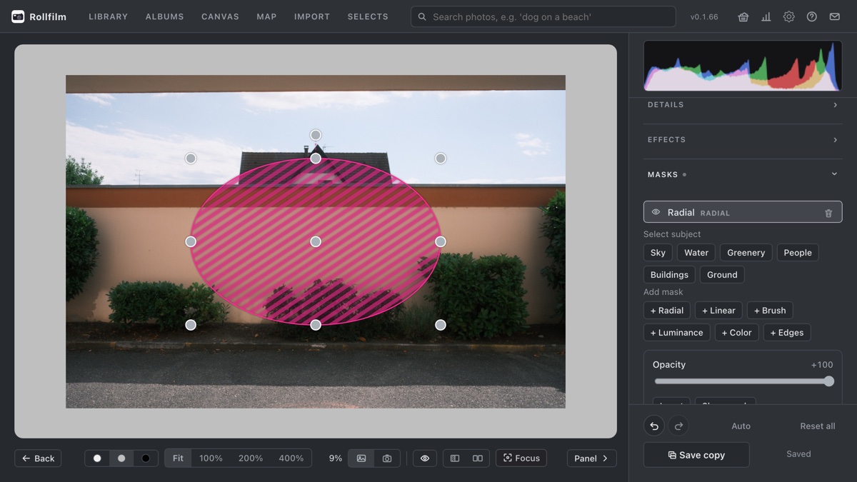 Photo editor with a mask