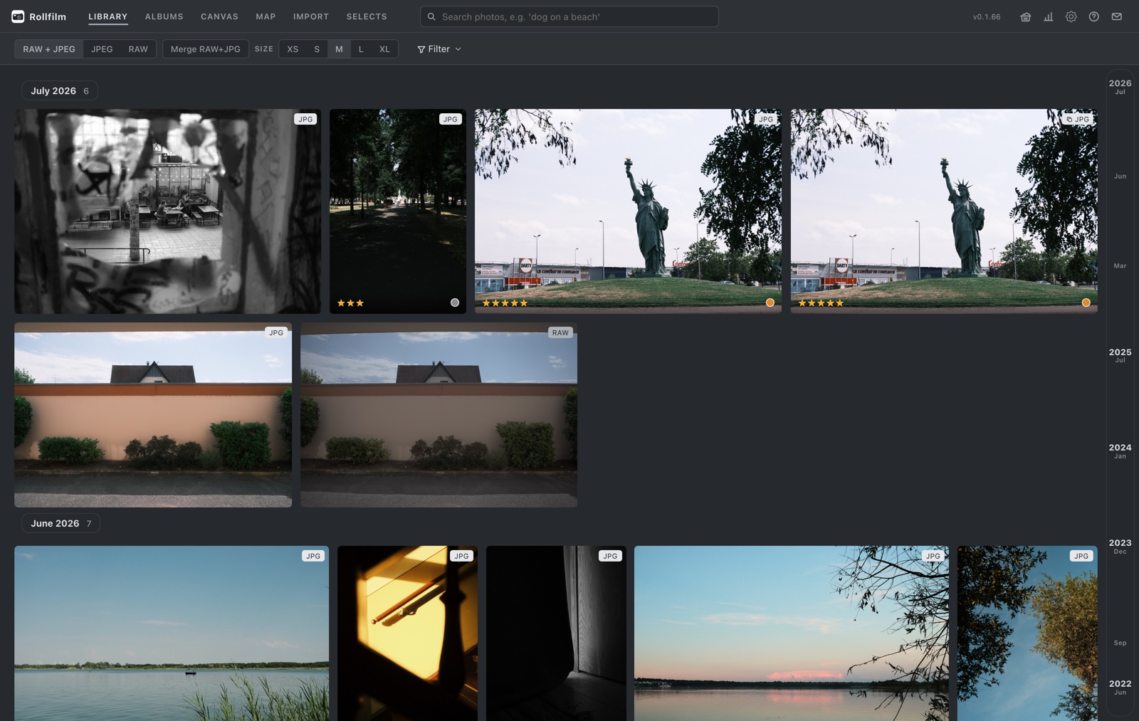 Rollfilm library view