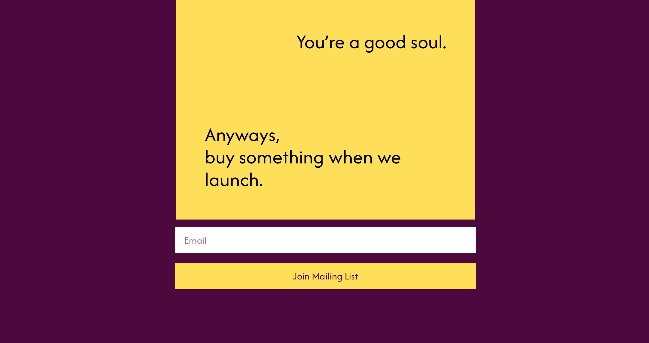 As Sold interaction leading to newsletter signup