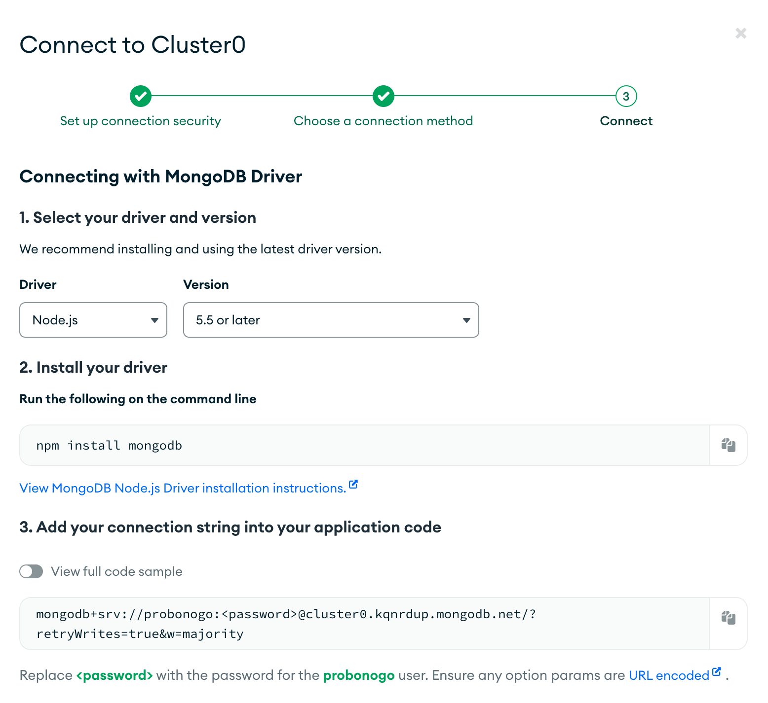 Mongodb connect