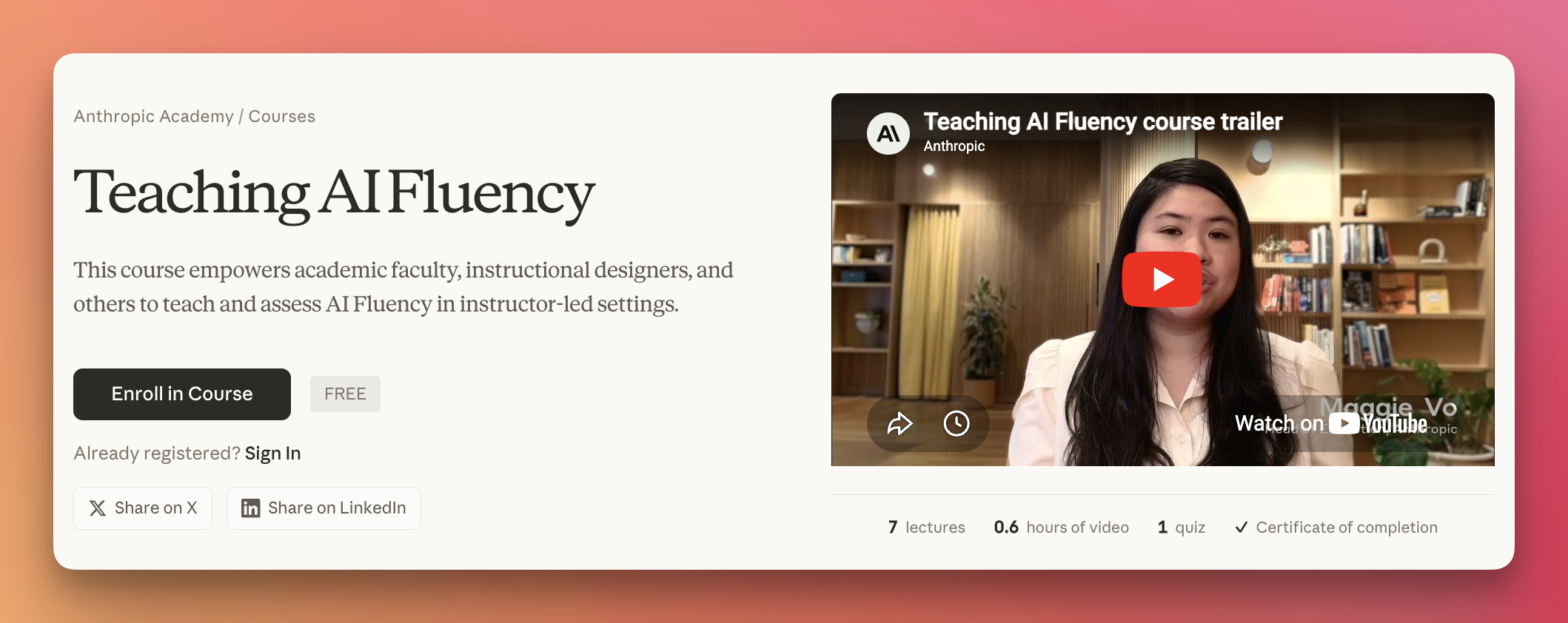 Teaching AI Fluency