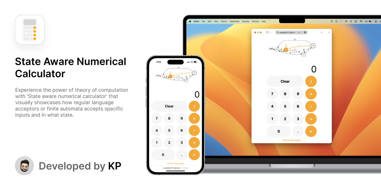 State Aware Numerical Calculator By Kp