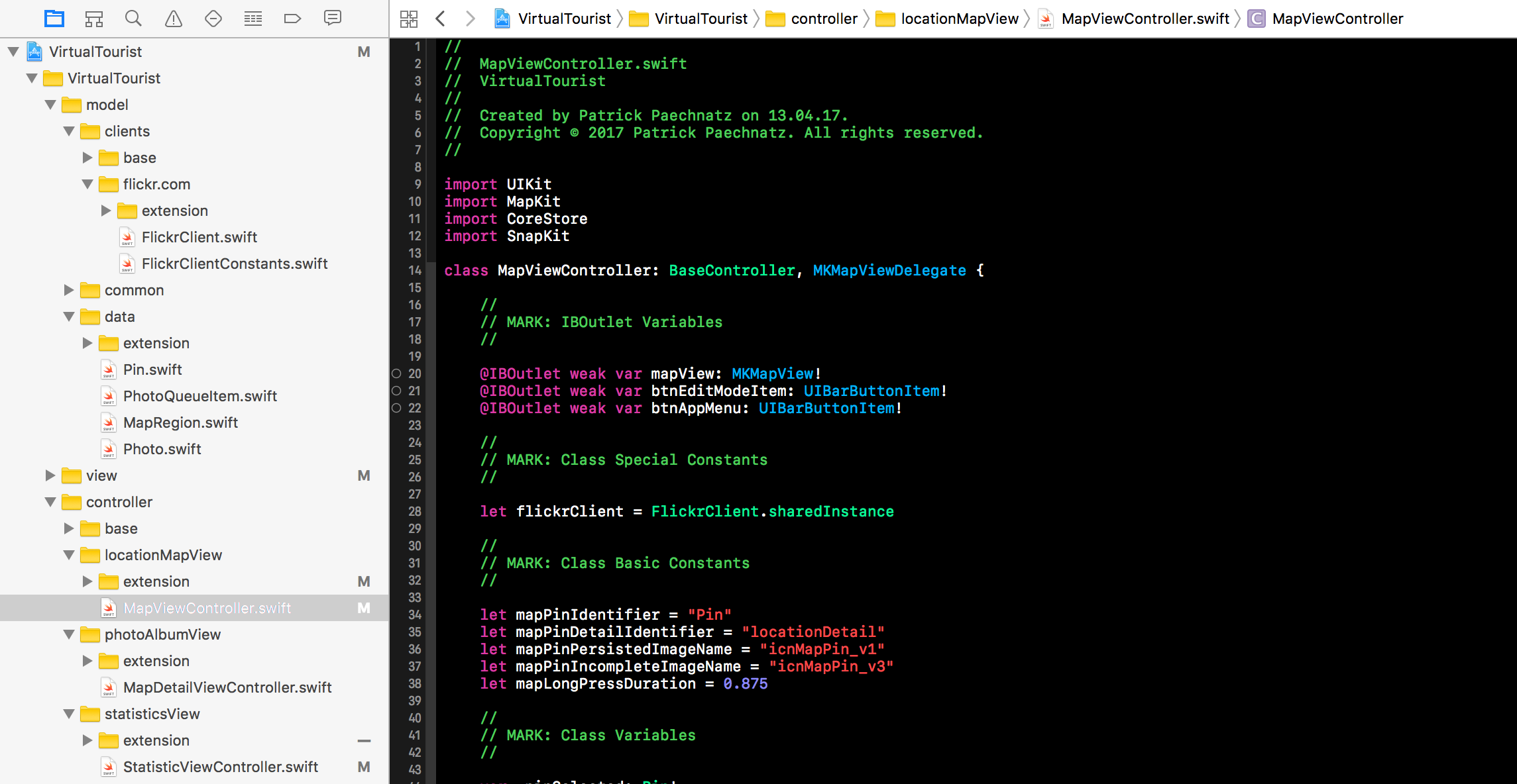 xcode project structure