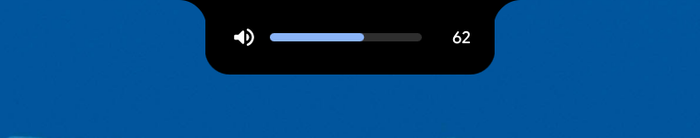 Volume OSD in the notch