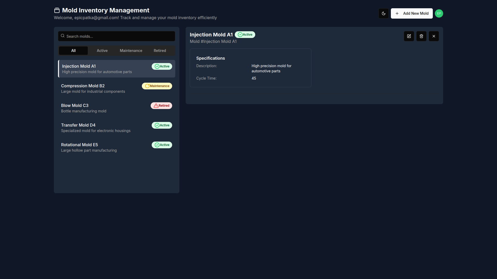 Screenshot of Dark UI