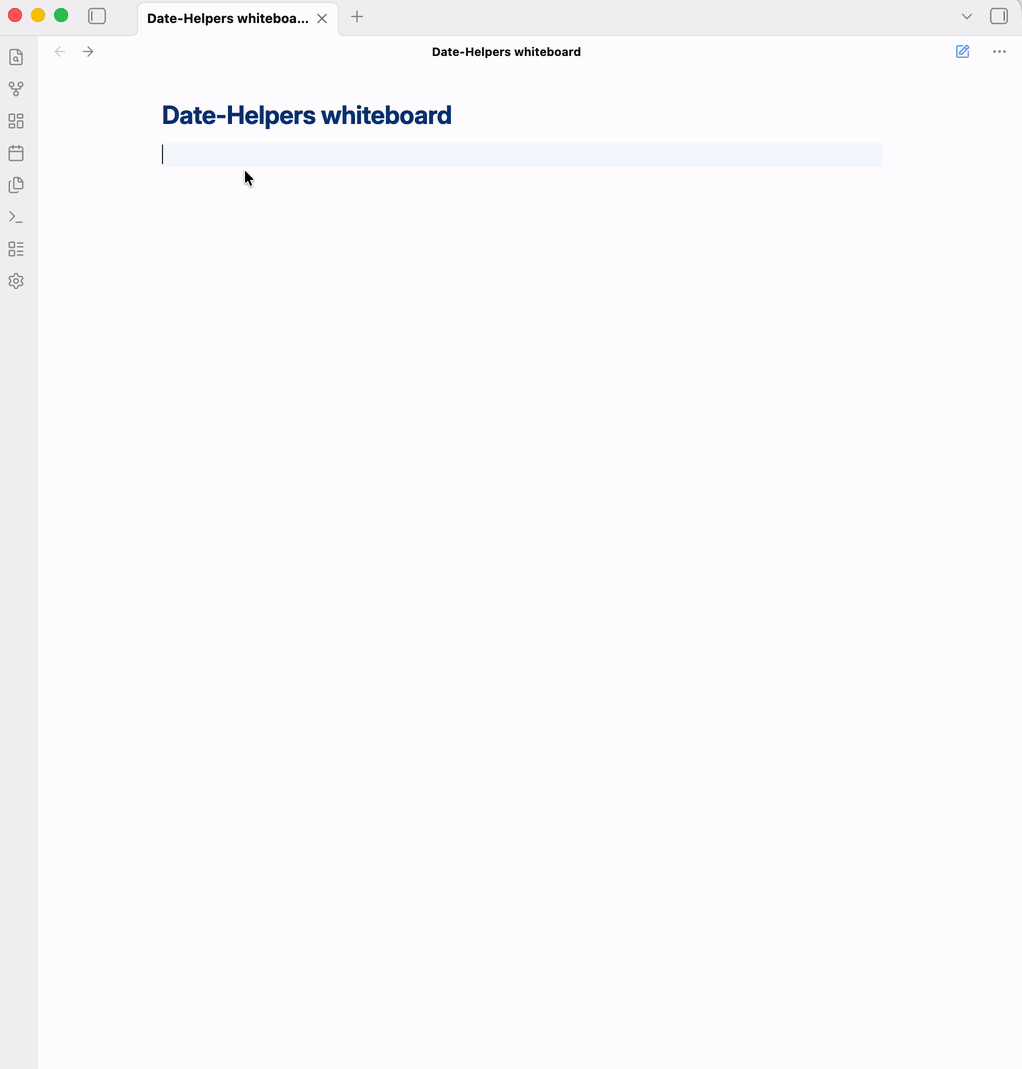 Typing @@ opens the picker; confirming replaces the trigger with the date