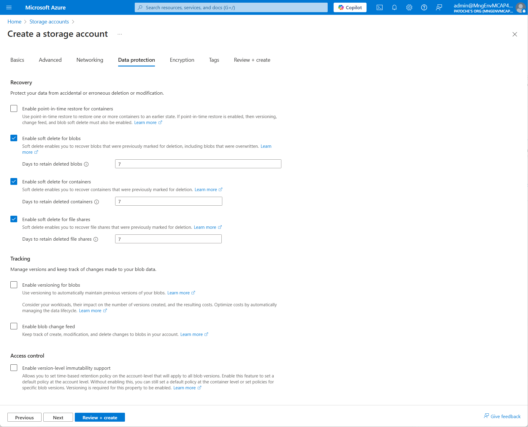 Storage - Data protection