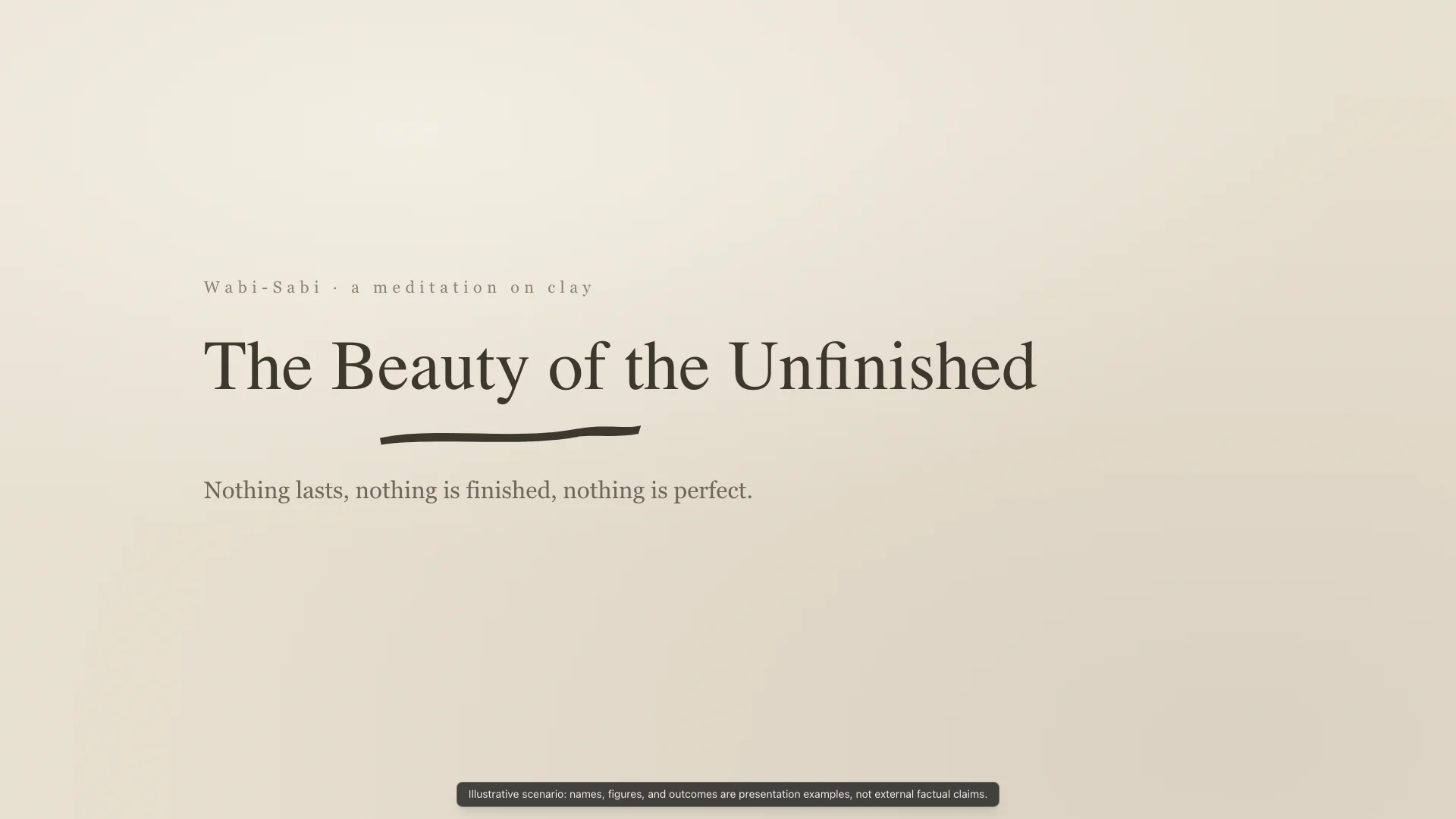 Wabi-Sabi Ceramic — Claude Opus 4.8 — The Beauty of the Unfinished — Hero Final Frame
