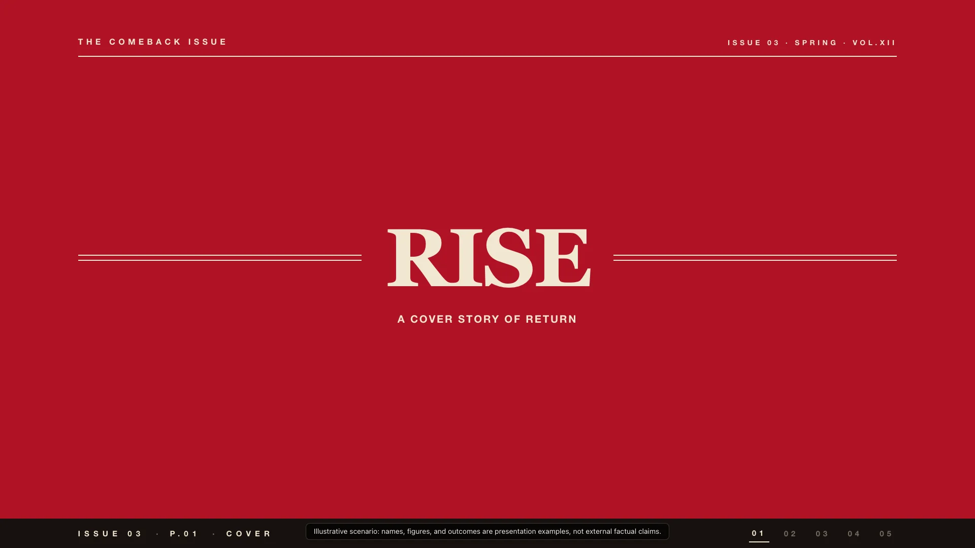 Magazine Masthead — Claude Opus 4.8 — The Comeback Issue — Hero Final Frame
