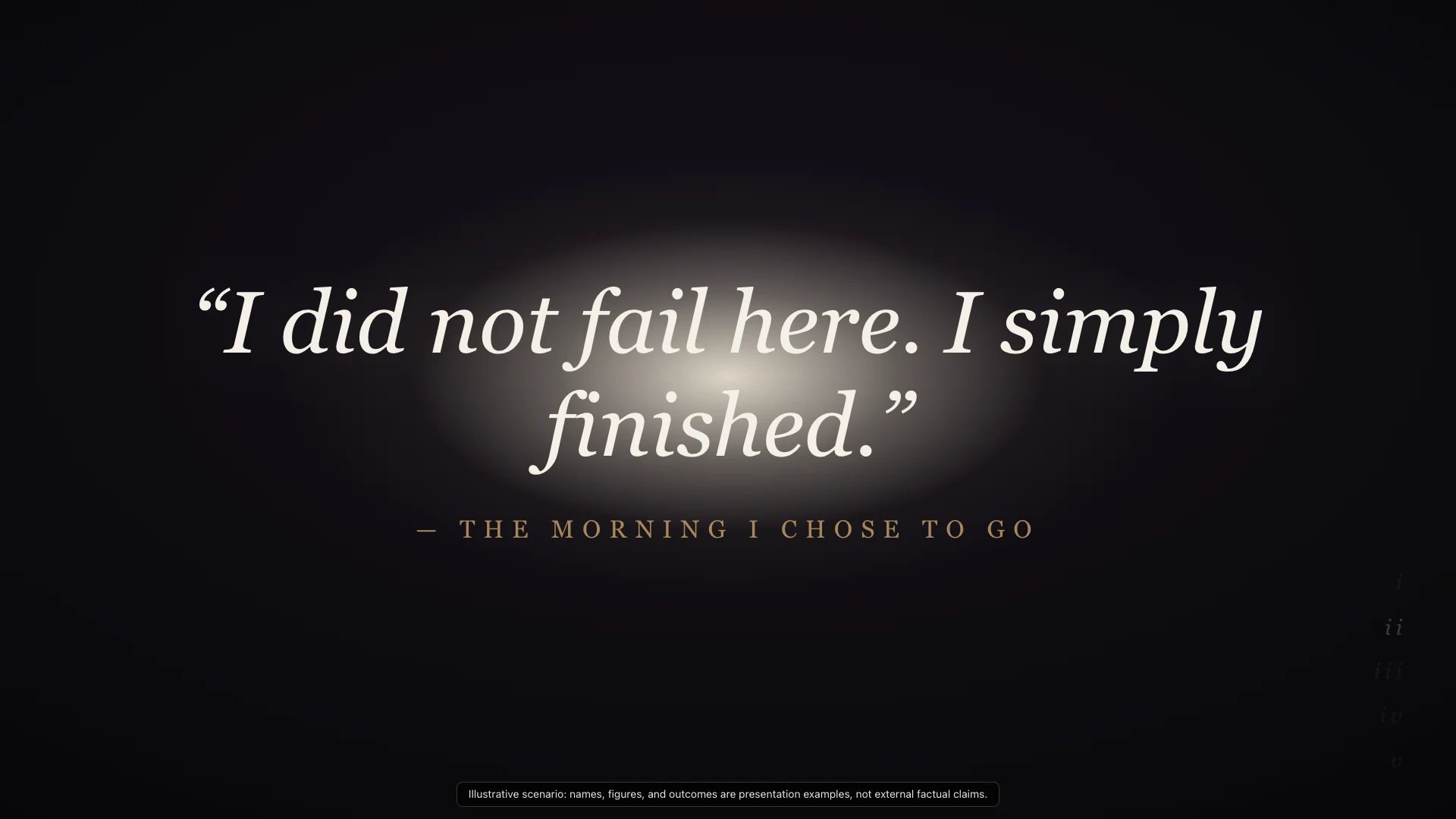 Spotlight Quote Poster — Claude Opus 4.8 — On Quitting Well — Hero Final Frame