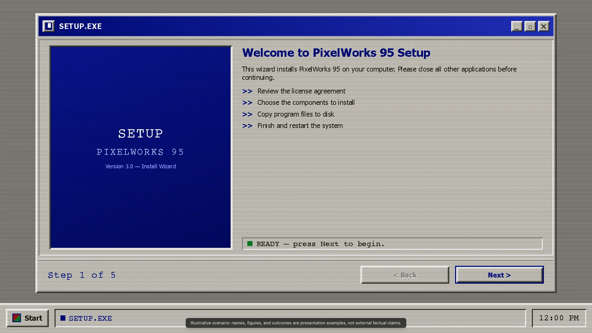 Retro Windows — Claude Opus 4.8 — Setup.exe — Hero Final Frame