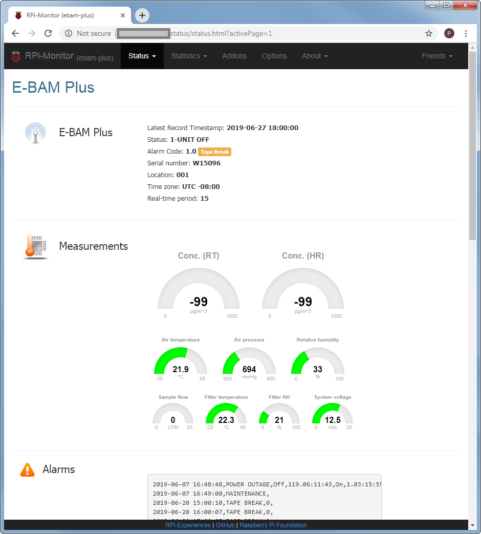 RPi-Monitor Status Page