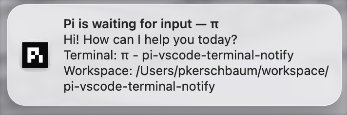 Example macOS notification from Pi