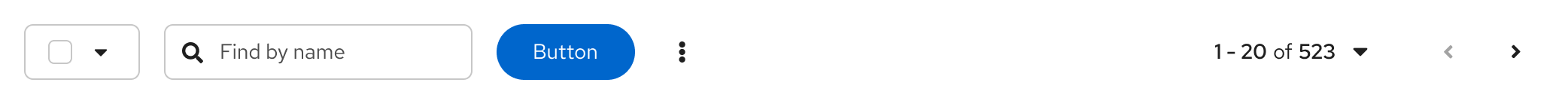 Example of kebab used as an icon button inside a toolbar