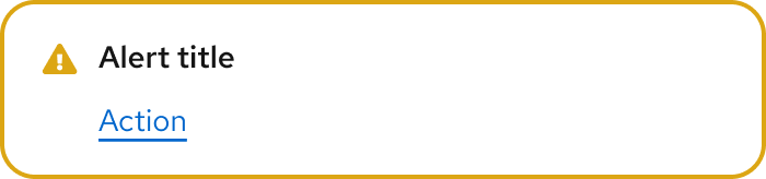 Example of link button in an alert