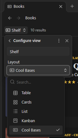 Choosing Cool Bases as the view type