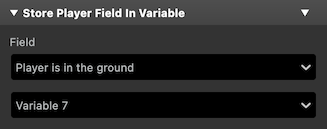 Store Player Field In Variable