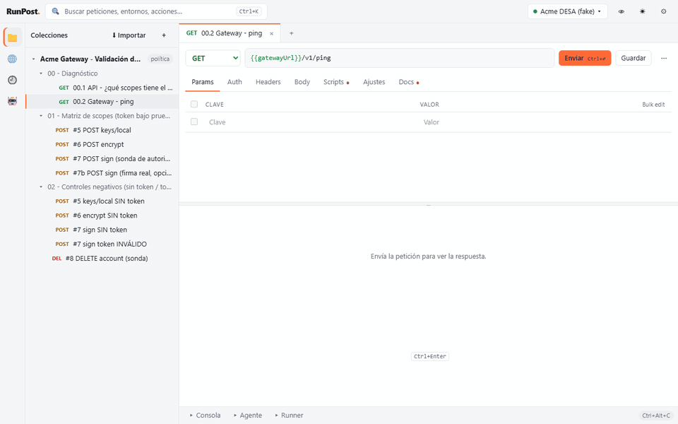 RunPost: sending a saved request, switching to the dark theme, and the Agent panel while Claude Code works, including an approval