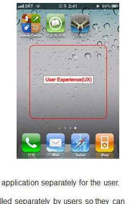 Freely arranged icon grid on a modern smart device