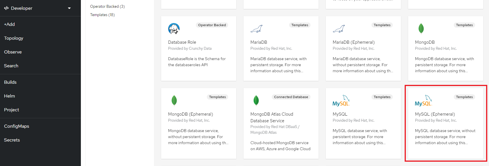 MySQL Ephemeral