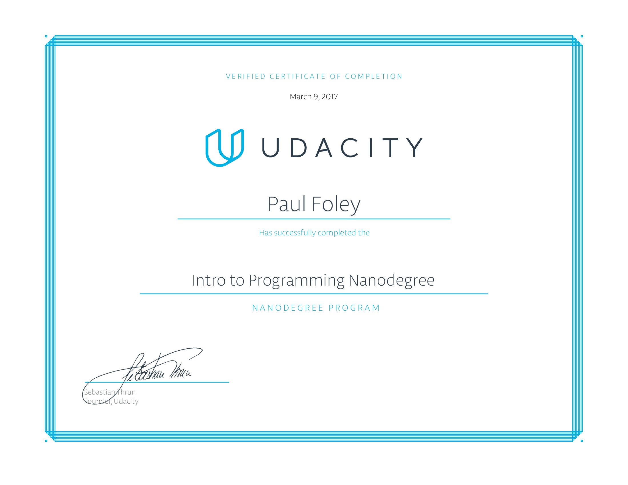 Udacity Nanodegree Certificate Programming