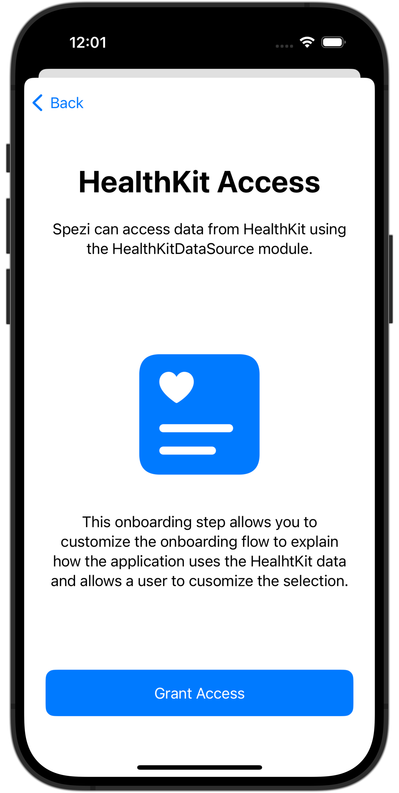 HealthKit Onboarding Flow