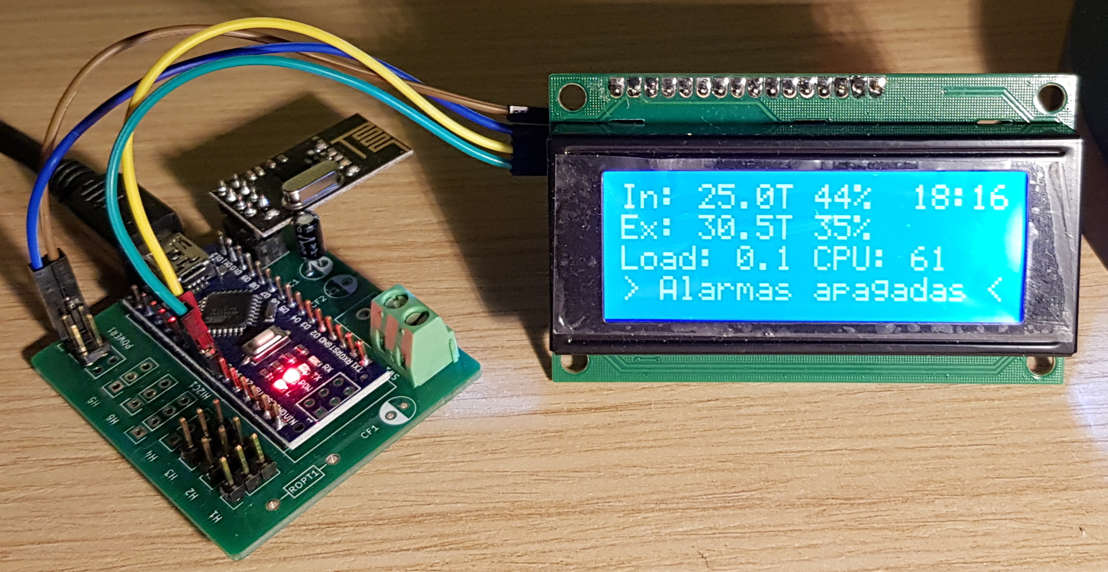 Arduino + MySenors + I2C Display