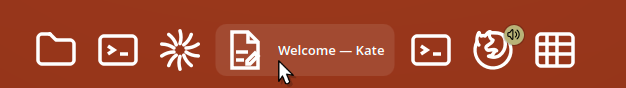 Taskbar: hover label