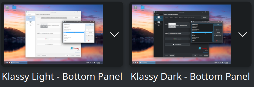Bottom panel dark/light theme selection Bottom panel dark/light theme selection