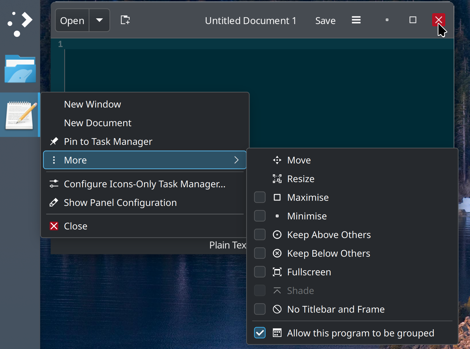 Screenshot of Klassy with icon theme