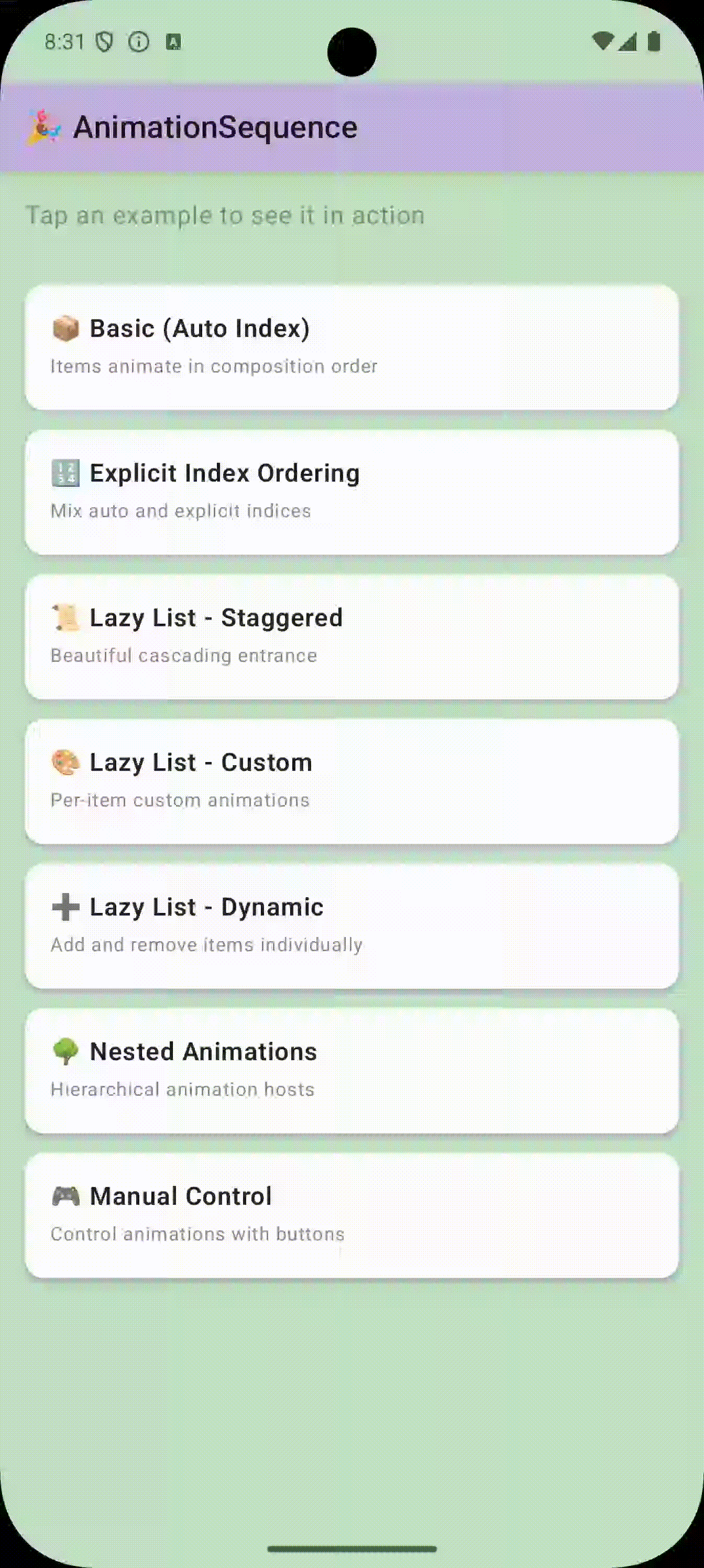 Basic Auto Index Example