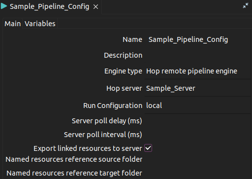 Remote pipeline Config