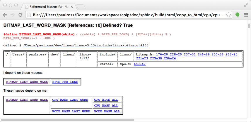 Macro BITMAP_LAST_WORD_MASK details: definition, where defined, where used and two way dependencies.