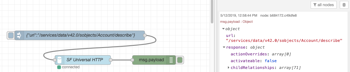 Screenshot of universal http