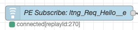 Screenshot of connected node