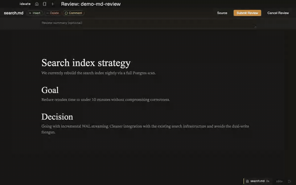 markdown review