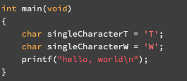 Characters in C