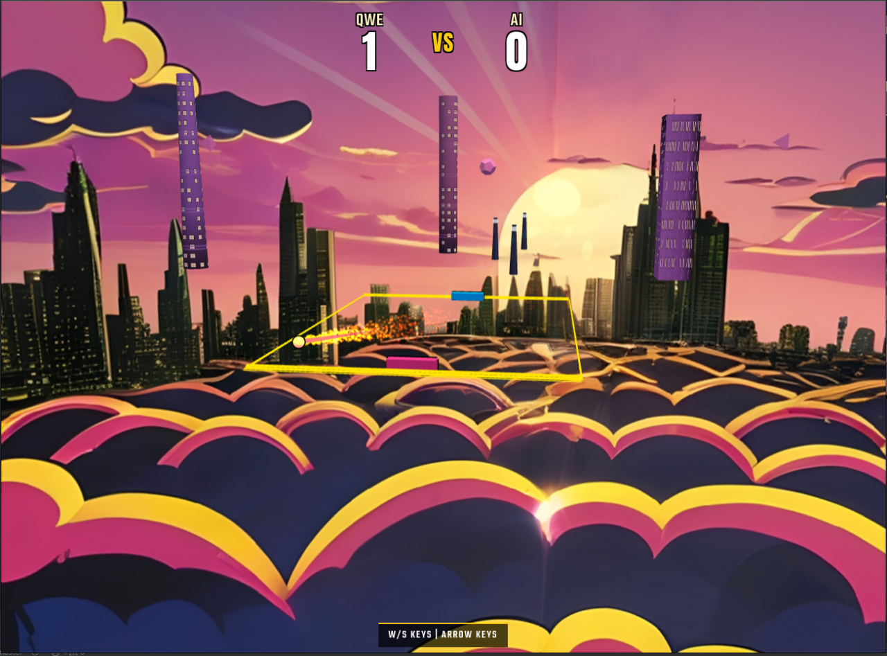3D Pong gameplay