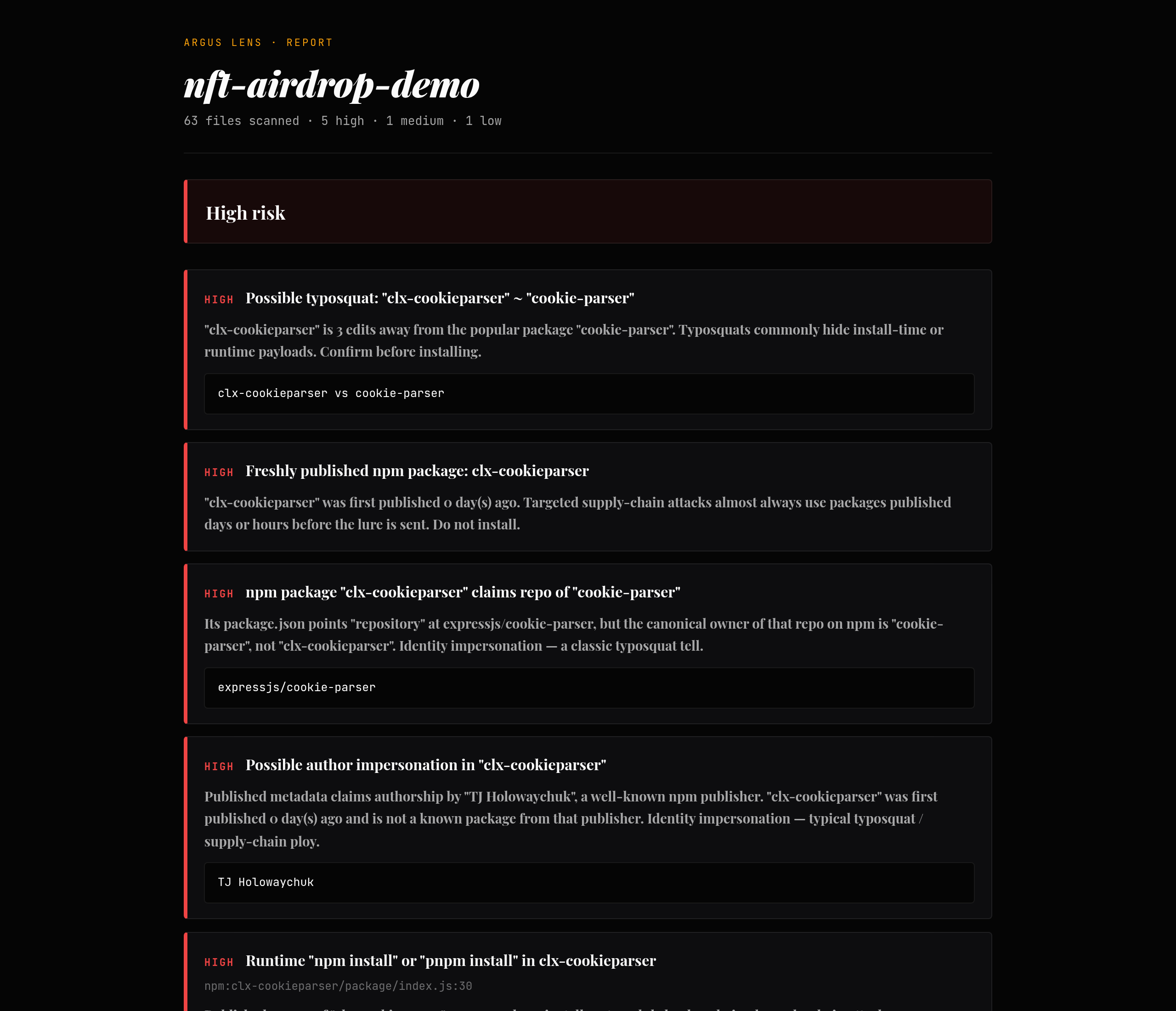 Argus Lens — full report