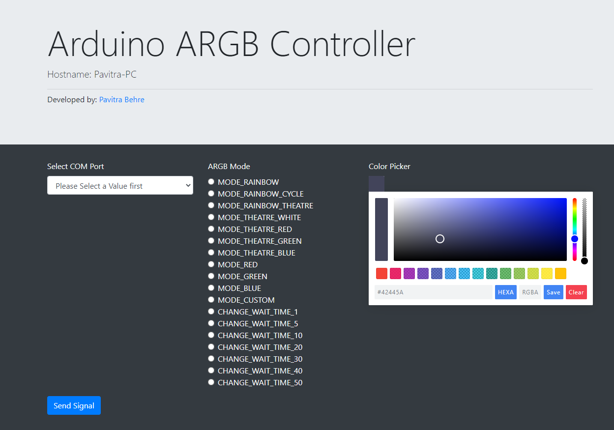 Arduino ARGB Controller